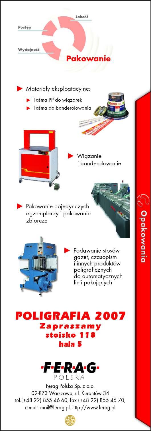 LITERATURA [1] Stępień K., Khadzhynova S., Leks-Stępień J.: Czynniki wpływające na przenoszenie farby we fleksografii, Opakowanie, 3/2007. [2] Stępień K.