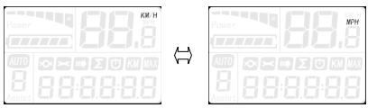 5.9.3 KM/H & M/PH Trzymaj W GÓRĘ lub W DÓŁ, aby przełączyd się z KM/H i M/PH. 5.9.4 3 rodzaje trybu jazdy Trzymaj W GÓRĘ lub W DÓŁ, aby przełączyd tryb jazdy.