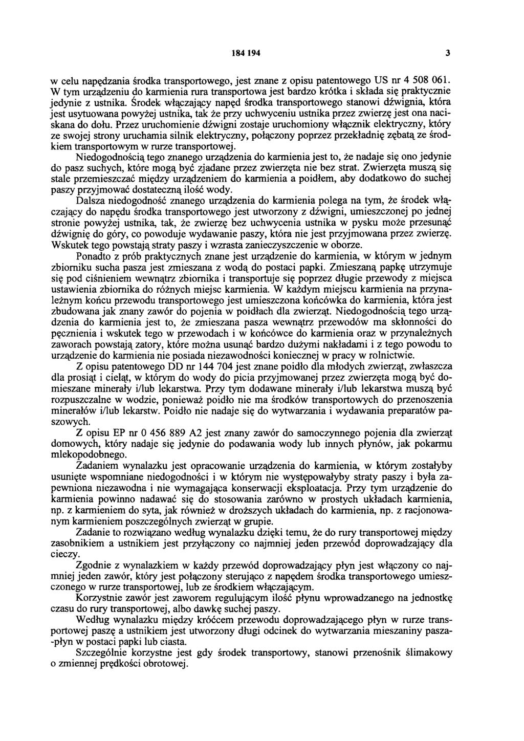 184 194 3 w celu napędzania środka transportowego, jest znane z opisu patentowego US nr 4 508 061.