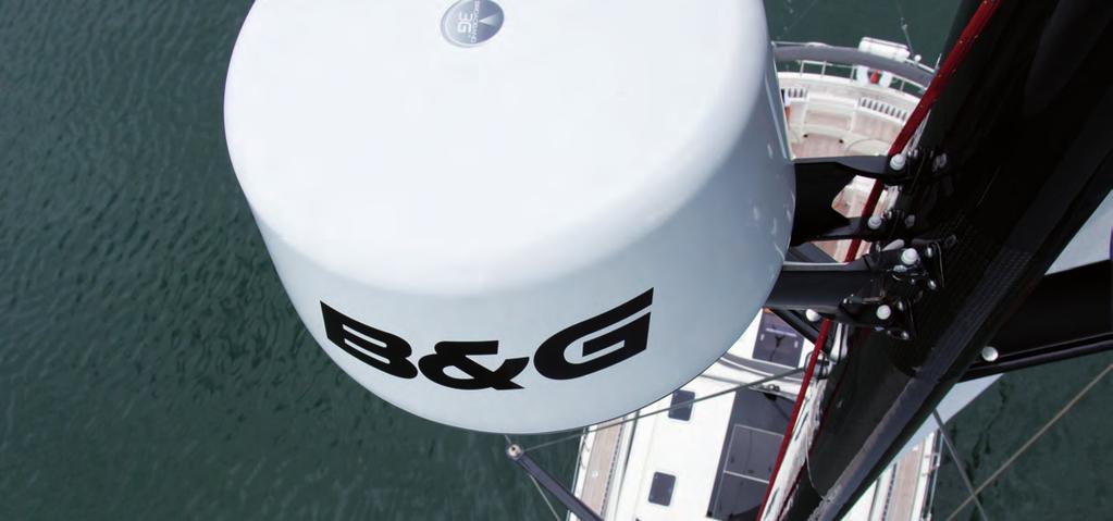 KATALOG B&G» RADAR Radar tego oferuje niższą emisję niż telefon komórkowy, co pozwala na bezpieczne montowanie tych systemów w dowolnym miejscu każdej łodzi, niezależnie