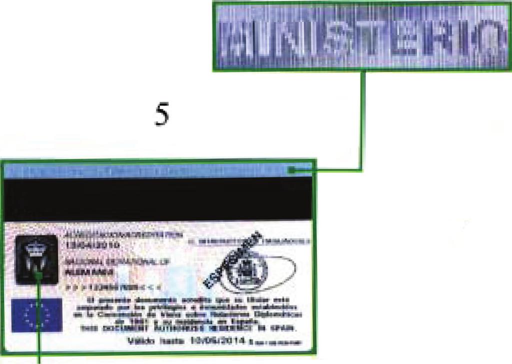 rewersie karty), mikronadruk na awersie karty, poniżej paska i logo ministerstwa
