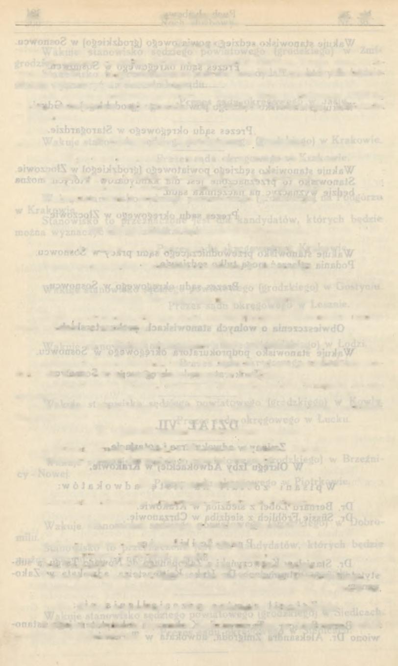 Z m a rli: Dr. Chaim (Joachim) U eberall, adwokat, w Nowym Targu, dnia 23 listopada 1930 r., a jego substytutem ustanowiono Dr. Zygmunta M ieszkowskiego, adwokata w Nowym Targu. Dr. Sydon Friedberg, adwokat w D ębicy, dnia 14 listopada 1930 r.