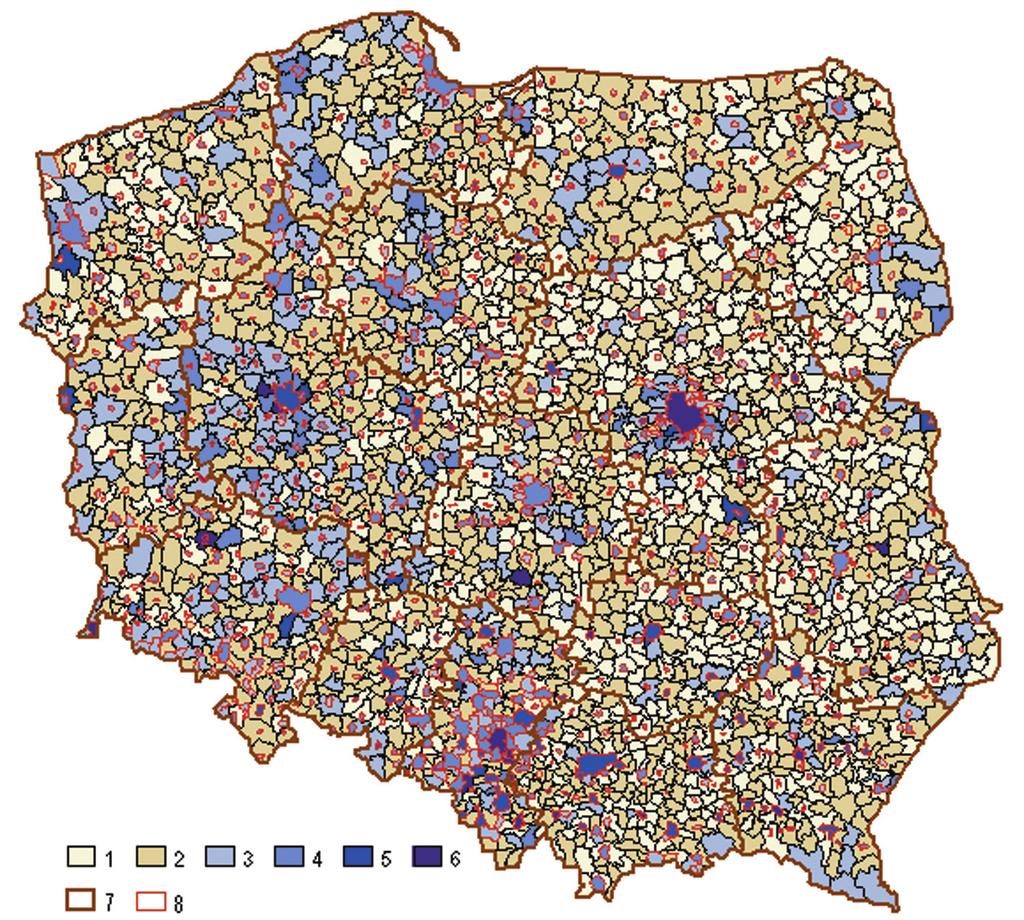 Analiza ekonomiczno-przestrzenna i delimitacja miast rozwijających się... Rys. 3.