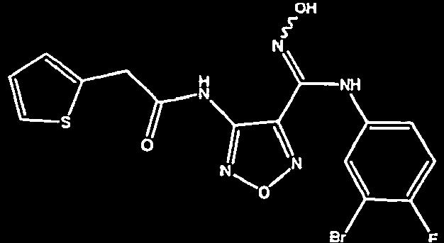 190 ksyimino)- metylo]- 1,2,5- oksadiazol-3- ylo}nikotynoamidu 226 N-{4-[(E,Z)- [(3-Bromo-4- amino](hydrok syimino)metyl o]-1,2,5- oksadiazol-3- ylo}-3,3-