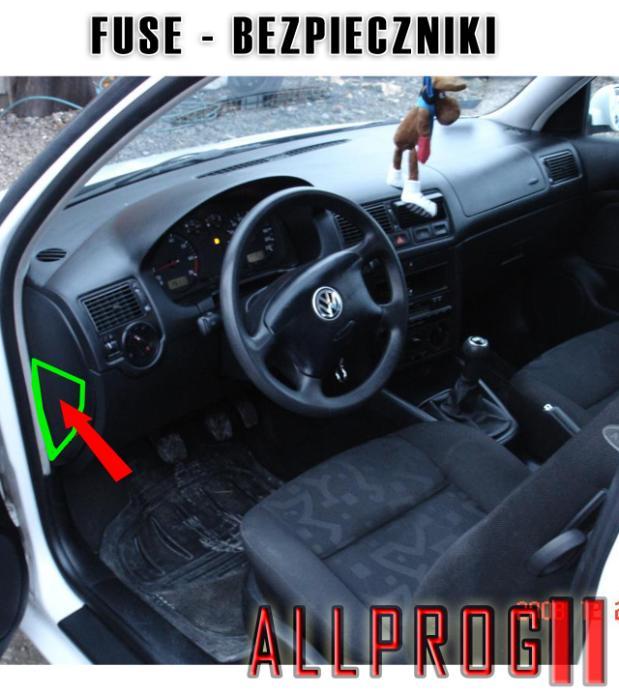 AFTER OPERATION YOU MUST DISCONECT ACU OR REMOVE FUSE FOR RESTART ODOMETER PO ZROBIENIU LICZNIKA ZDJĄĆ KLEMĘ LUB WYJĄĆ 2 BEZPIECZNIKI OD ZASILANIA LICZNIKA Z BOKU KONSOLI WARTOŚĆ =5A CONNECT ALLPROG