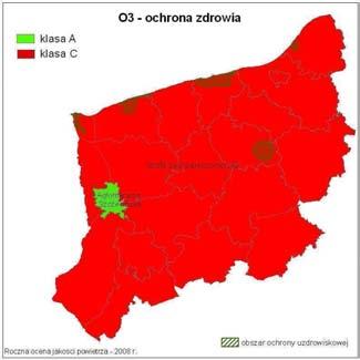 klasyfikacja stref dla ozonu poziom docelowy O 3 - ochrona zdrowia ludzi poziom docelowy O 3 - ochrona roślin poziom celu długoterminowego dla O 3 ochrona zdrowia ludzi poziom celu długoterminowego