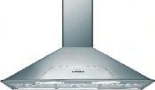 Okapy H 592 IX Kolor: Inox Wymiary: W 79-112 Sz 90 G 50,7 cm Okap kominowy 90 cm 1 silnik Wydajnoœæ 470 m 3 /h 1 filtr aluminiowy 3 poziomy prêdkoœci filtrowania 2 lampki x 40