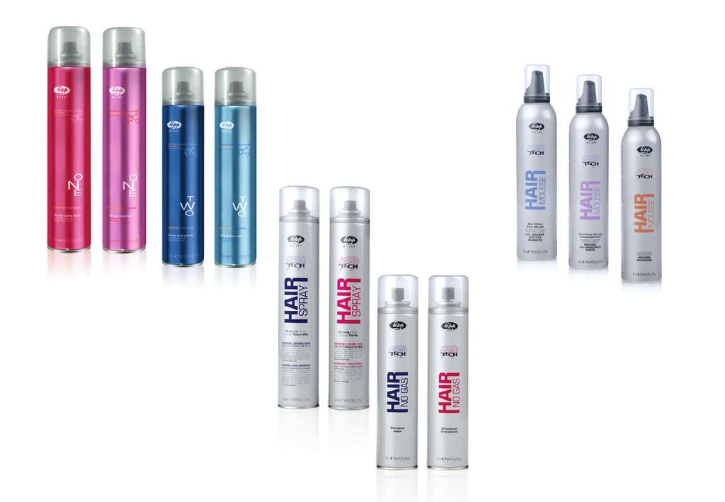 HIGH TECH Hair Spray / HIGH TECH Spray No Gas Profesjonalny lakier w sprayu dodający objętości i połysku, jednocześnie utrwalający fryzurę.
