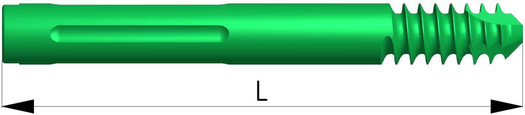 Wkręt blokujący Ø11,0mm kaniulowany z rowkami (samogwintujący) Locking screw cannulated with