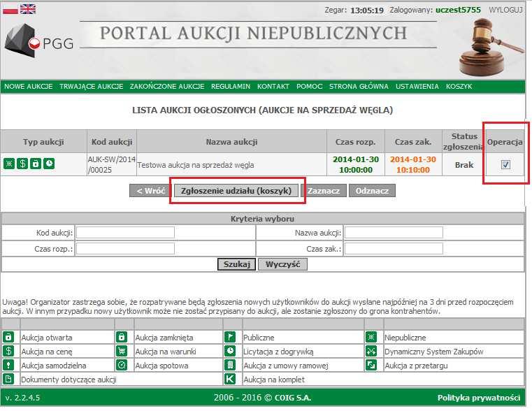 Jeśli Państwa firma posiada login do Portalu Aukcji Niepublicznych, ale nie widzi aukcji w zakładce aukcji przydzielonych, to znaczy że musi się do