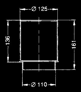 Wpusty pod ogowe i stropowe DN 70, DN 00 Nasadki Variofix dla uszczelnieƒ alternatywnych