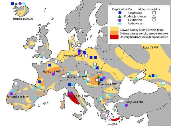 Zasoby geotermalne Europy