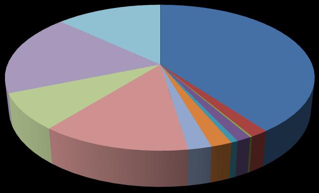 Struktura wydatków w 2014 roku 18,14% 13,07% 39,92% 8,03% 13,17% 2,06% 0,62% 1,85% 1,61% 0,21% 1,32% Wydatki budżetu Gminy w latach 2010 2014 prezentowały się w sposób następujący: a) Wydatki ogółem