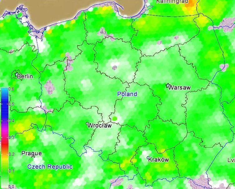 Postępująca susza 2016 (12 IX, dane satelitarne