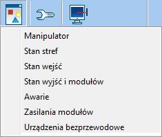 SATEL VERSA Plus 19 Rys. 4. Menu wyświetlane po kliknięciu na przycisk. 3.1.2 Zmiana hasła dostępu do programu DloadX 1. Kliknij kolejno Plik Dostęp do programu Zmiana hasła (rys. 5).