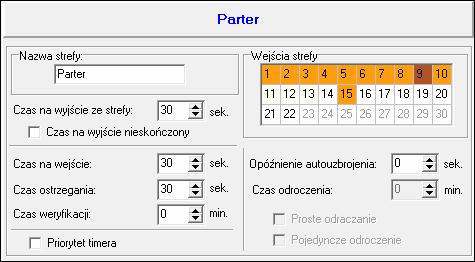 SATEL VERSA Plus 37 Strefa to wydzielony obszar w chronionym przez system alarmowy obiekcie.