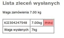 Po kliknięciu w przycisk Generuj zamówienie dane wysyłki zostaną przekazane do serwisu KurJerzy.