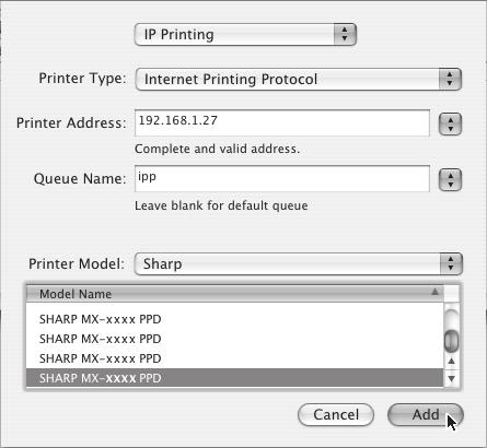 Jeśli chcesz korzystać z funkcji IPP, wykonaj poniższe czynności, żeby wybrać plik PPD podczas konfiguracji sterownika drukarki (punkt 4 na stronie 4). v0.4., v0.5-0.5.8, v0.