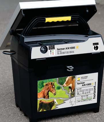 W takim przypadku elektryzator jest zasilany z sieci 20V, a w przypadku braku zasilania, automatycznie z akumulatora 12V.