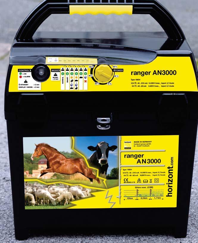Monitoring GPS Kontrola poprzez SMS RANGER AN000 GPS Elektryzator uniwersalny, energia wejściowa - 2,6J, energia wyjściowa - 2J