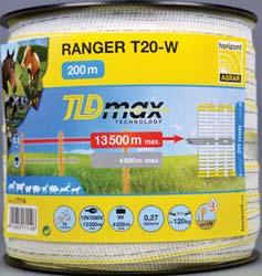 RANGER T20-W 20mm żółto - biało - żółty 200m 17115K RANGER T40-W 40mm żółto -