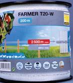 Taśmy FARMER Standardowe taśmy stosowane do budowy krótkich ogrodzeń Wysoka wytrzymałość na rozerwanie Ze stabilizatorem UV