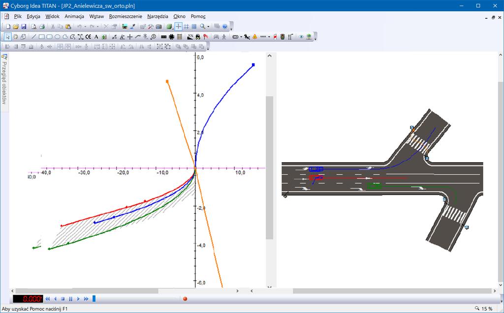 WIZUALIZACJA/ANIMACJA RUCHU ANALIZOWANYCH OBIEKTÓW 1 TITAN w nowej wersji zachowuje swoją podstawową funkcjonalność znaną z wersji 1.