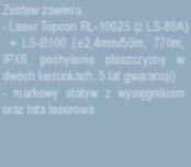 gwarancji) - markowy statyw i łata laserowa 6384 zł/netto 5490