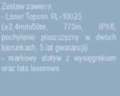 (oszczędzasz 4234 zł) Zestaw Topcon RL-100 2S - Laser Topcon RL-1002S