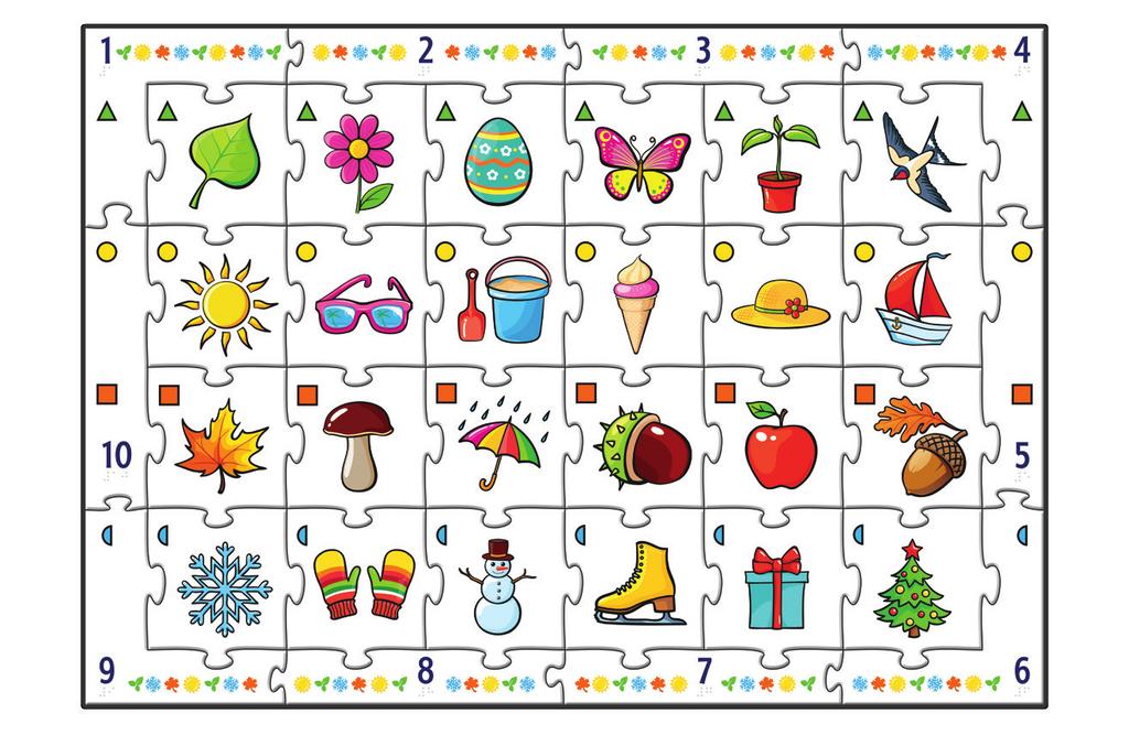 Wyjmij wszystkie elementy puzzlowe z pudełka. Przyjrzyj się im dokładnie.