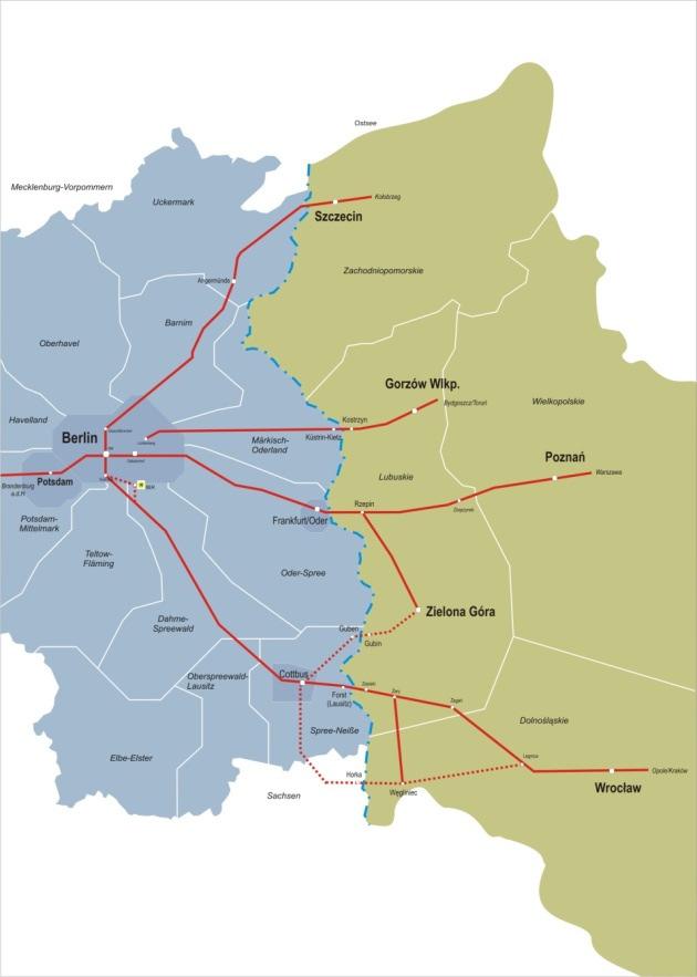 Grenzüberschreitende Aktivitäten des VBB Transgraniczne działania między VBB a Polską o grenzüberschreitende Fahrplanabstimmung o Tarifabstimmung und -anpassung o grenzüberschreitende