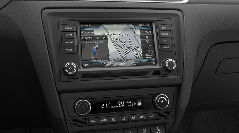 głośników / Bluetooth / Tablica przyrządów z monochromatycznym ekranem 3,5" TFT Media System Plus: / 6,5-calowy kolorowy ekran dotykowy / Radio z odtwarzaczem CD/MP3/WMA / Złącza USB, SD, Aux-in