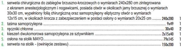 okres ważności 5 lat odporność na przesiąkanie płynów 125H20? 101.Zapytanie I dot.