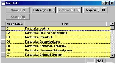 Wybrana kartoteka staje się bieżącą, tzn. po ponownym uruchomieniu programu, ona pokaże się jako pierwsza w tym polu.