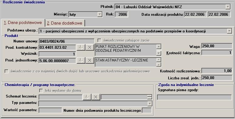 37 Lecznictwo Stacjonarne Możliwe jest tu również, zaznaczenie znacznika Świadczenie z co najmniej dwóch dojść lub urazowe uszkodzenia wielomiejscowe.