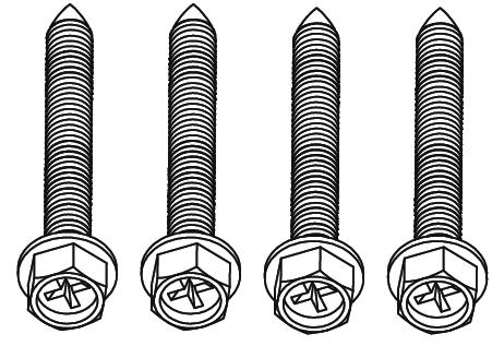 Wall and Monitor Kit 1. Phillips Screw M4 x L25 2. Phillips Screw M6 x L25 3.M6-8 Spacers Ø10 Ø6 L10 4.