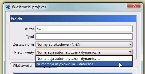 wprowadzanego obciążenia sprężeniem grupę obciążeń. W polu S [kn] należy podać w kiloniutonach zawsze dodatnią wartość siły naciągu sprężającej wybrane pręty. 2.