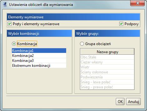 Wymiarowanie zbiorcze wymiarowania użytkownika zostanie ono przeprowadzone dla tej właśnie kombinacji lub sumy grup.