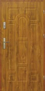 Drzwi wykonane z wysokiej jakości blachy, której powierzchnia doskonale imituje naturalną strukturę drewna. Drzwi posiadają aprobatę techniczną nr AT 15-8599/2011.