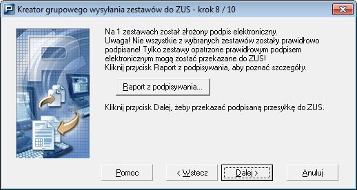 Rysunek 140. Okno kreatora wysyłki krok 8/10 17.