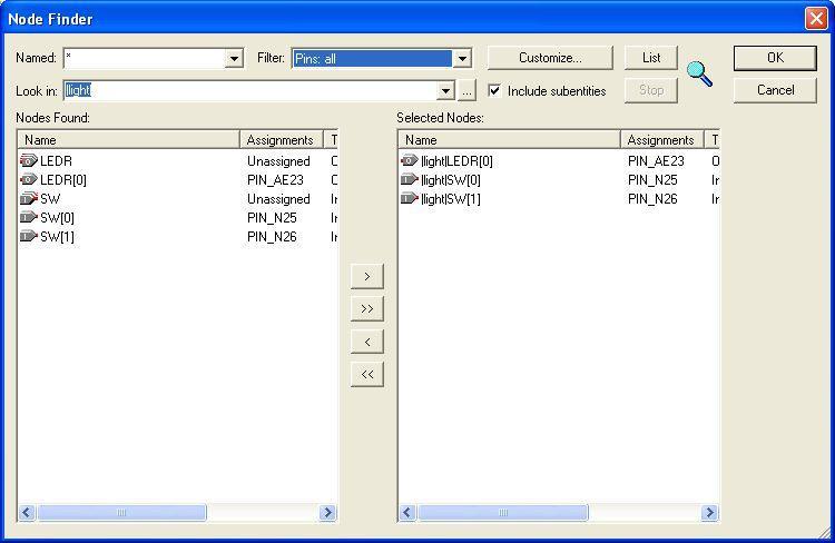 Należy kliknąć dwukrotnie lewym przyciskiem myszy dla kursora ustawionego w kolumnie Name (lewa strona edytora) uzyskując okno Insert Node or