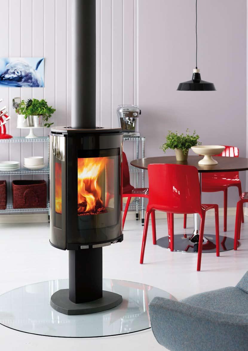 Jøtul F 373 czarny lakier mat, szklane panele