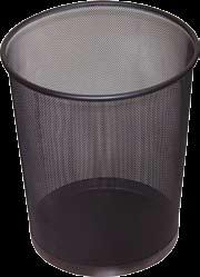 10.1 Kosze na śmieci Urządzenia i wyposażenie Kosz na śmieci metalowy Office Set Pełny spód, wykonany z metalu powlekanego czarnym