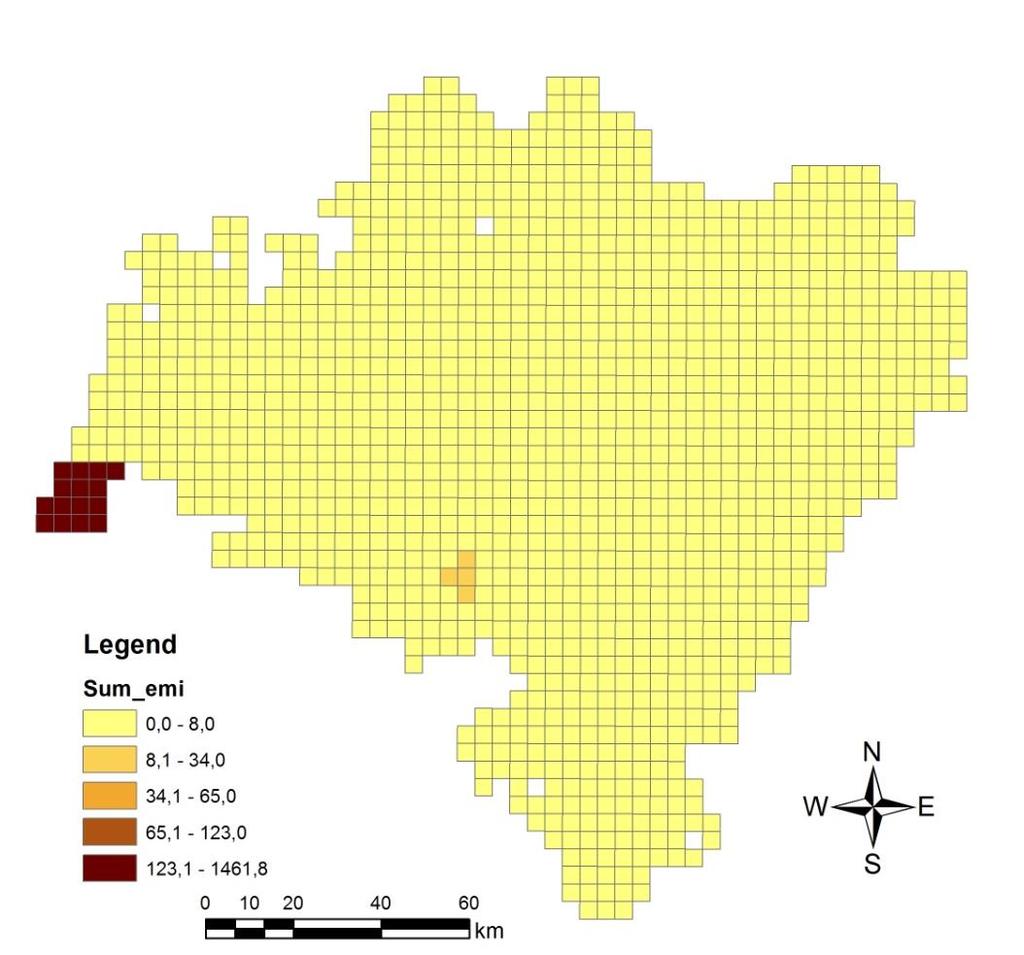 Inwentaryzacja emisji - efekty Pył zawieszony PM