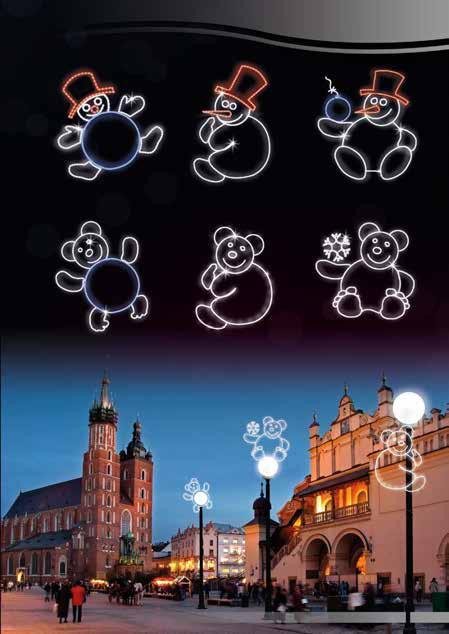 DEKORACJE LATARNIOWE BAŁWANEK, MIŚ POL-0172 120x100 cm 98W/LED24W POL-0173 120x100 cm 98W/LED24W POL-0174