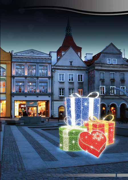 DEKORACJE 3D PREZENTY GIGANTY DOSTĘPNE KOLORY LED biały zimny, biały ciepły,