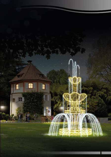 DEKORACJE 3D FONTANNY DOSTĘPNE KOLORY LED biały zimny, biały ciepły, żółty,