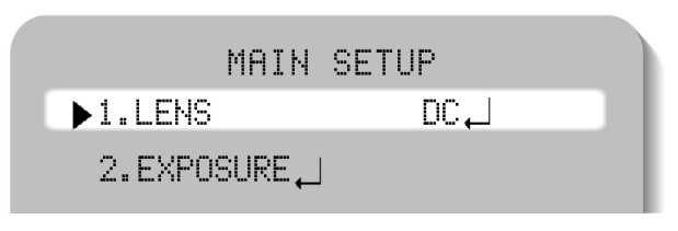 Menu [Main Setup] - Specjalne 3 Menu [Main Setup] Obiektyw 5 Wybierz Ustawienia specjalne i przesuń kursor na POS POS i naciśnij przycisk SET UP. Wybrana funkcja zostanie wyświetlona na monitorze.
