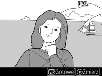 3 Wybierz zmierzoną wartość. Naciśnij przycisk U i obracaj przednim pokrętłem sterującym, aż żądana pozycja pamięci balansu bieli (od d-1 do d-6) pojawi się na monitorze.