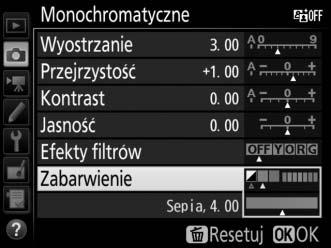 A Przełączanie pomiędzy trybem manualnym a automatycznym Naciskaj przycisk X, aby przełączać tam i z powrotem pomiędzy ustawieniami manualnymi i automatycznymi (A) dla wyostrzania, przejrzystości,